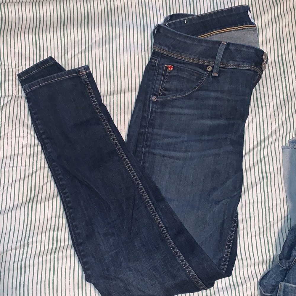 Hudson dark wash skinny jeans